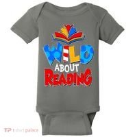 Wild About Reading Book Lover Reading Fan Baby Bodysuit thumb 0