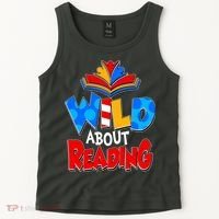 Wild About Reading Book Lover Reading Fan Tank Top thumb 2