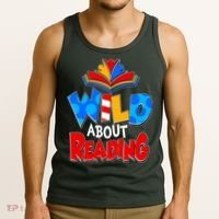Wild About Reading Book Lover Reading Fan Tank Top thumb 3