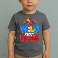 Wild About Reading Book Lover Reading Fan Toddler T-Shirt thumb 2