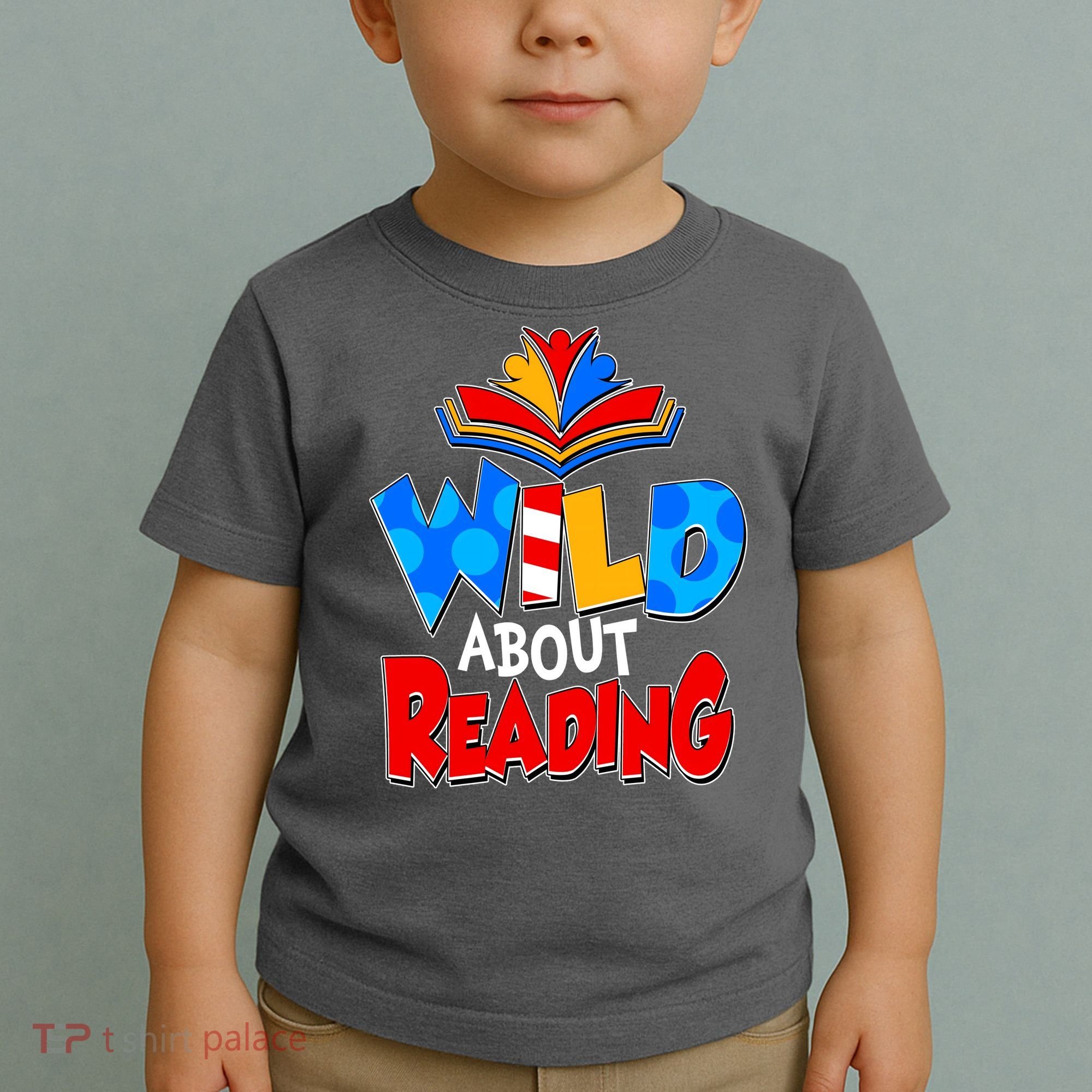 Wild About Reading Book Lover Reading Fan Toddler T-Shirt