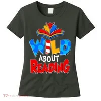Wild About Reading Book Lover Reading Fan Women's T-Shirt thumb 0