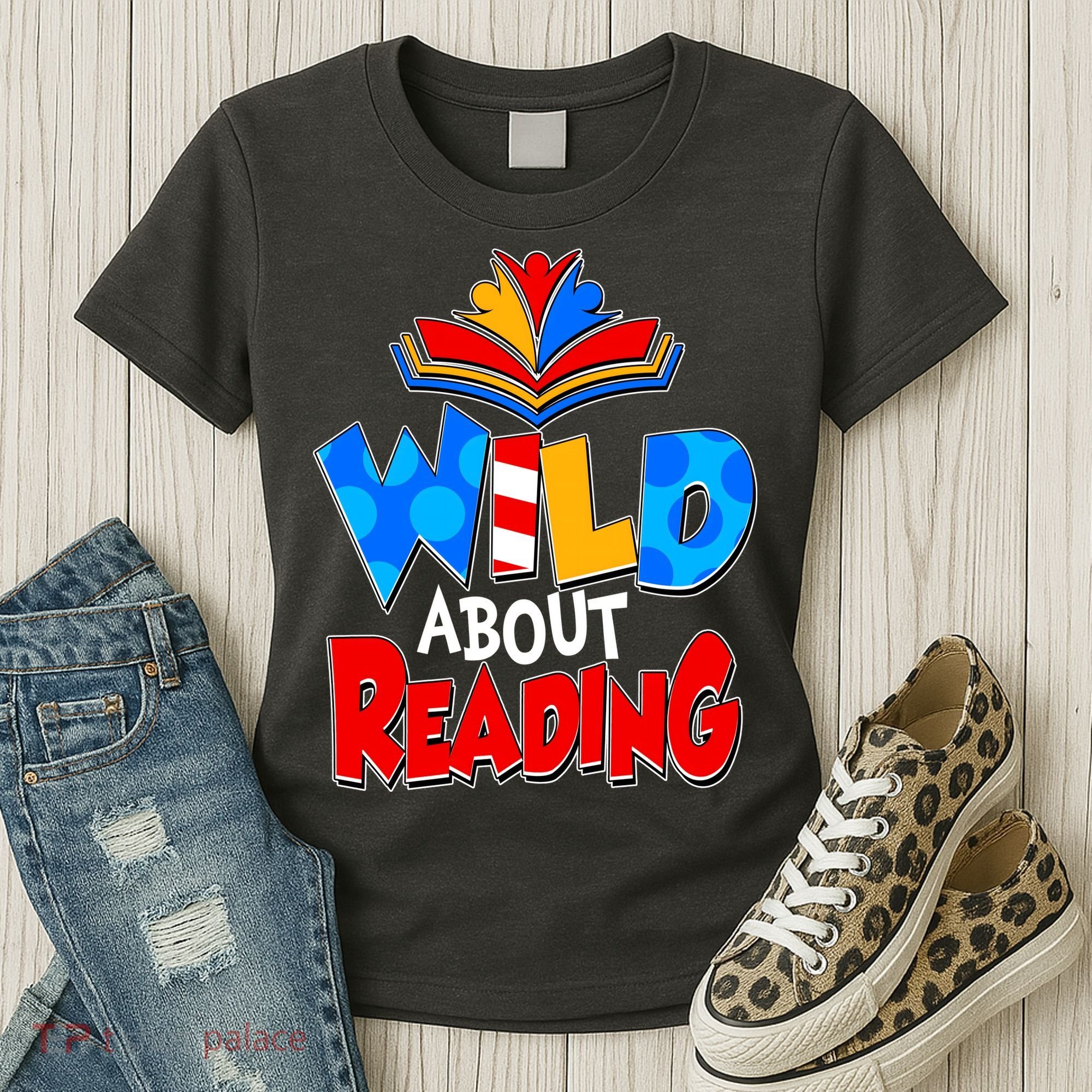 Wild About Reading Book Lover Reading Fan Women's T-Shirt