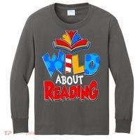 Wild About Reading Book Lover Reading Fan Kids Long Sleeve Shirt thumb 0