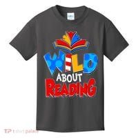 Wild About Reading Book Lover Reading Fan Kids T-Shirt thumb 0