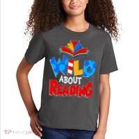 Wild About Reading Book Lover Reading Fan Kids T-Shirt thumb 2