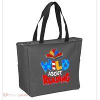 Wild About Reading Book Lover Reading Fan Tote Bag thumb 2