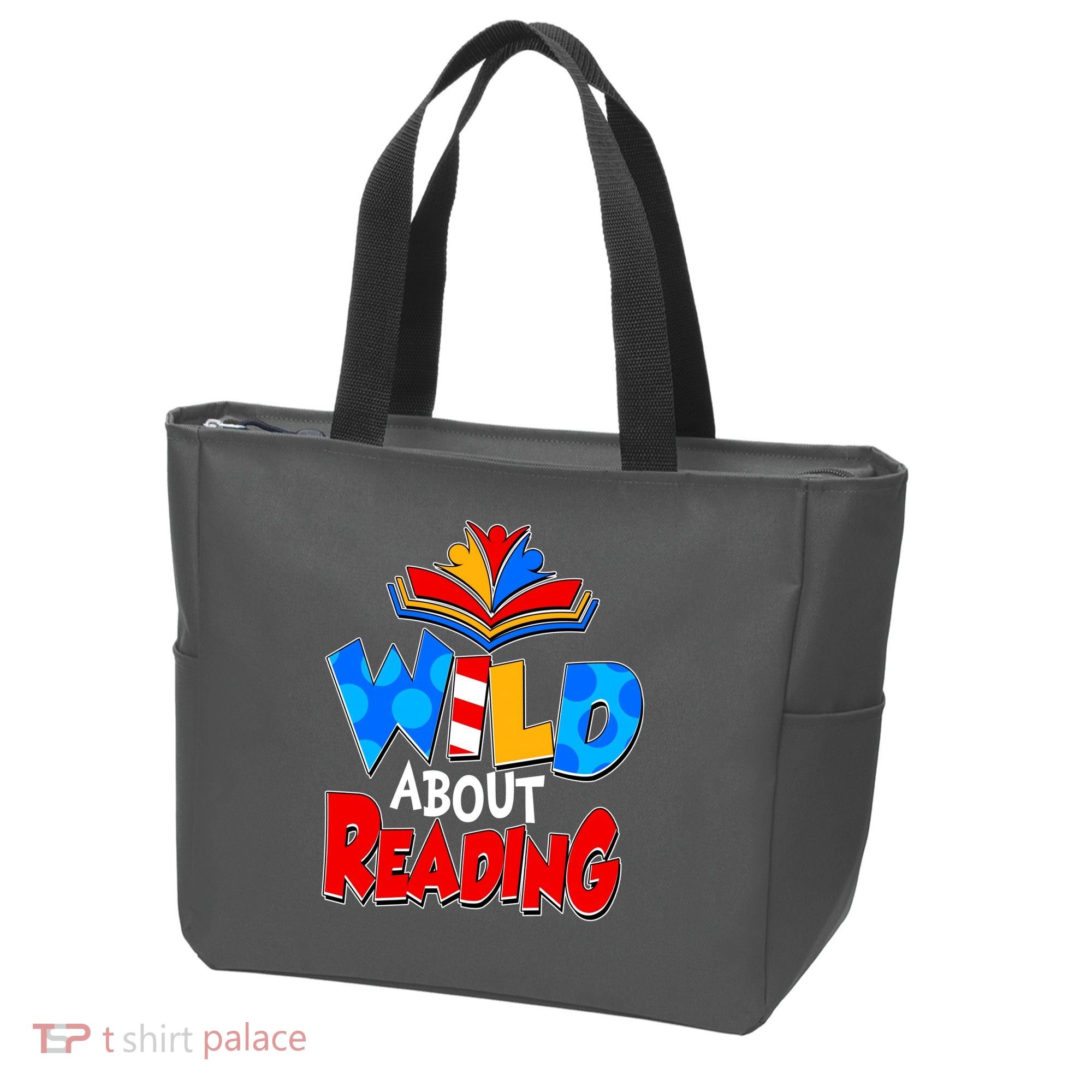 Wild About Reading Book Lover Reading Fan Tote Bag