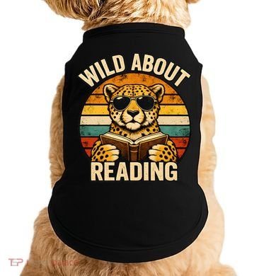 Wild About Reading Cheetah Doggie Tank