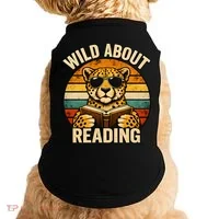Wild About Reading Cheetah Doggie Tank thumb 0
