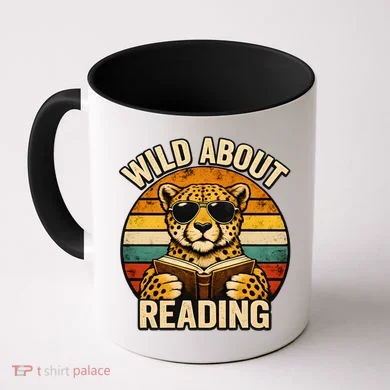 Wild About Reading Cheetah Coffee Mug