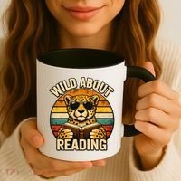 Wild About Reading Cheetah Coffee Mug thumb 3