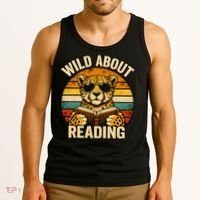 Wild About Reading Cheetah Tank Top thumb 3