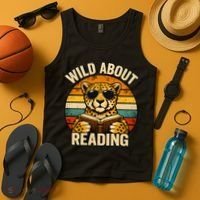 Wild About Reading Cheetah Tank Top thumb 4
