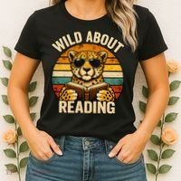Wild About Reading Cheetah Women's T-Shirt thumb 2
