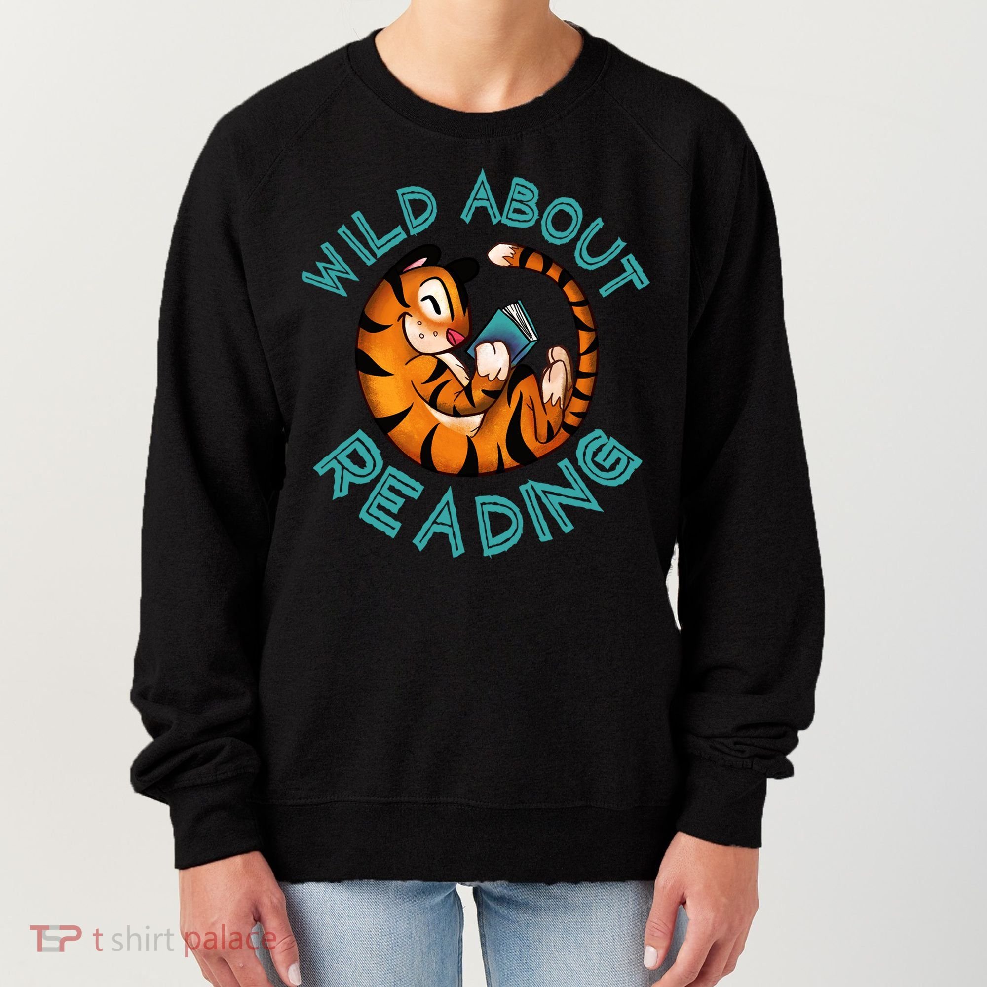 Wild About Reading Tiger Women's Sweatshirt