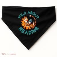 Wild About Reading Tiger USA-Made Doggie Bandana thumb 0