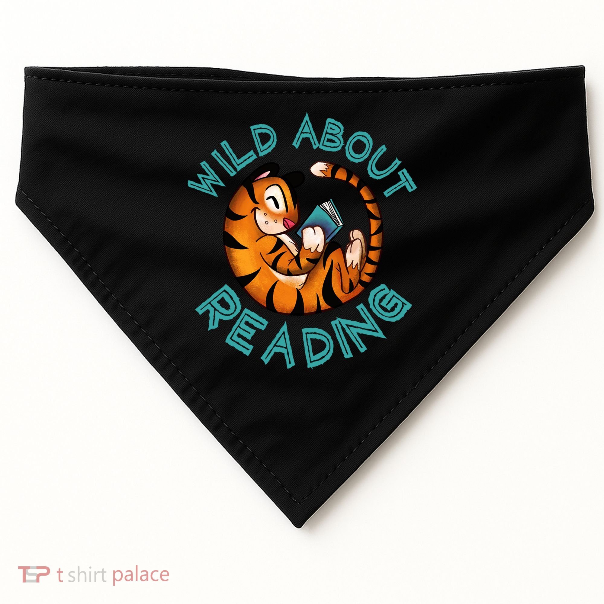 Wild About Reading Tiger USA-Made Doggie Bandana