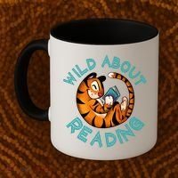 Wild About Reading Tiger Coffee Mug thumb 2