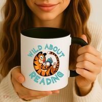 Wild About Reading Tiger Coffee Mug thumb 3