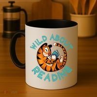 Wild About Reading Tiger Coffee Mug thumb 4