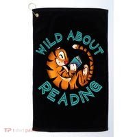 Wild About Reading Tiger Golf Towel thumb 0