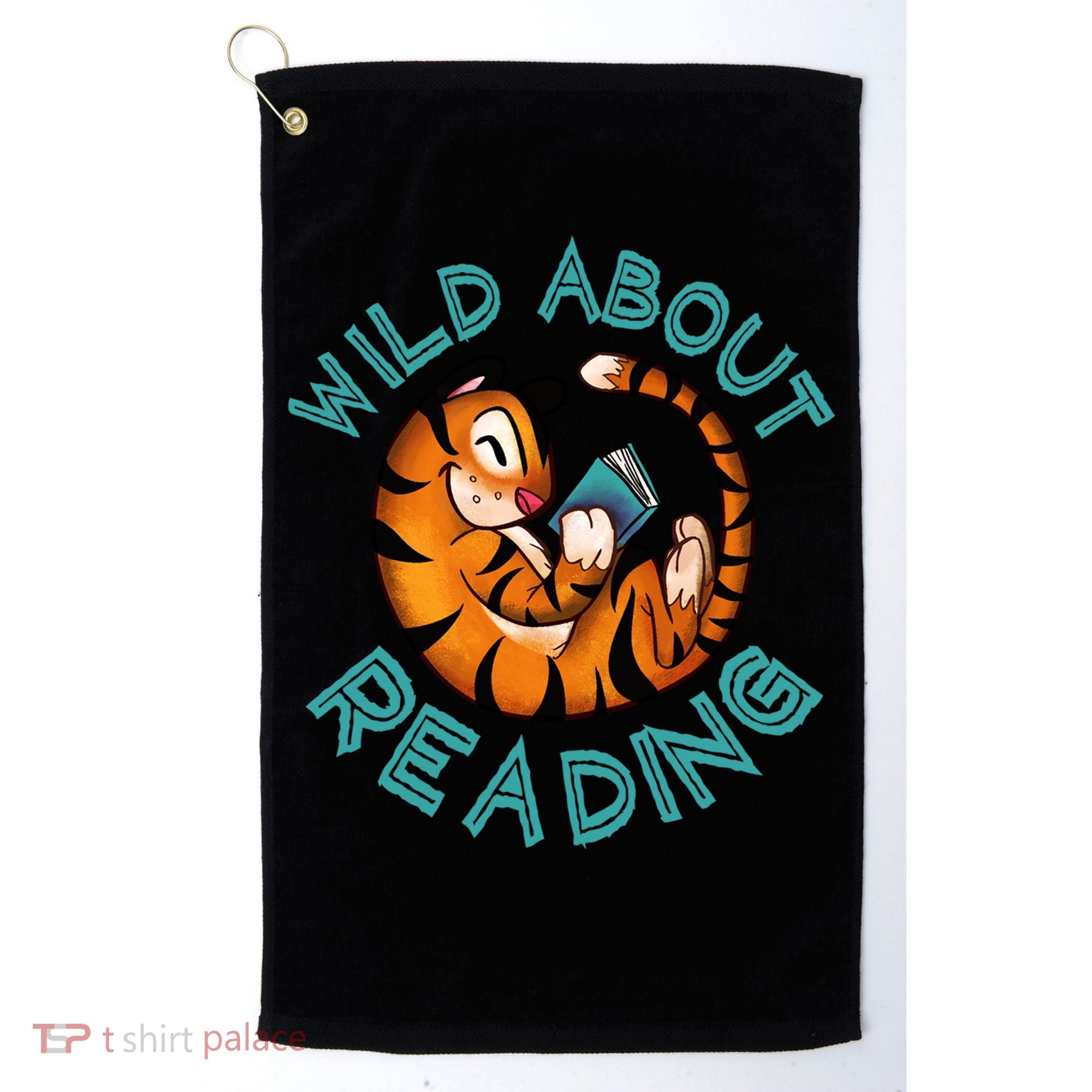 Wild About Reading Tiger Golf Towel
