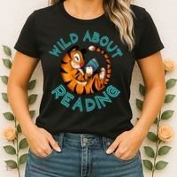 Wild About Reading Tiger Women's T-Shirt thumb 2