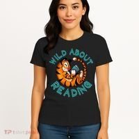 Wild About Reading Tiger Women's T-Shirt thumb 4