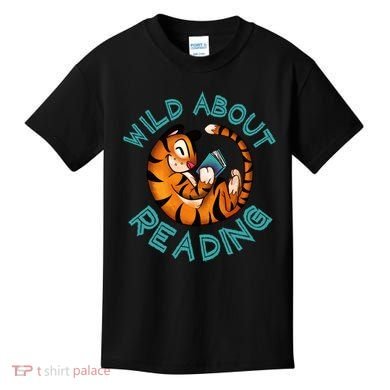 Wild About Reading Tiger Kids T-Shirt
