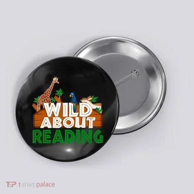 Wild About Reading Animals Button