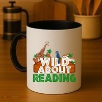 Wild About Reading Animals Coffee Mug thumb 4