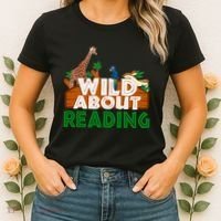Wild About Reading Animals Women's T-Shirt thumb 2