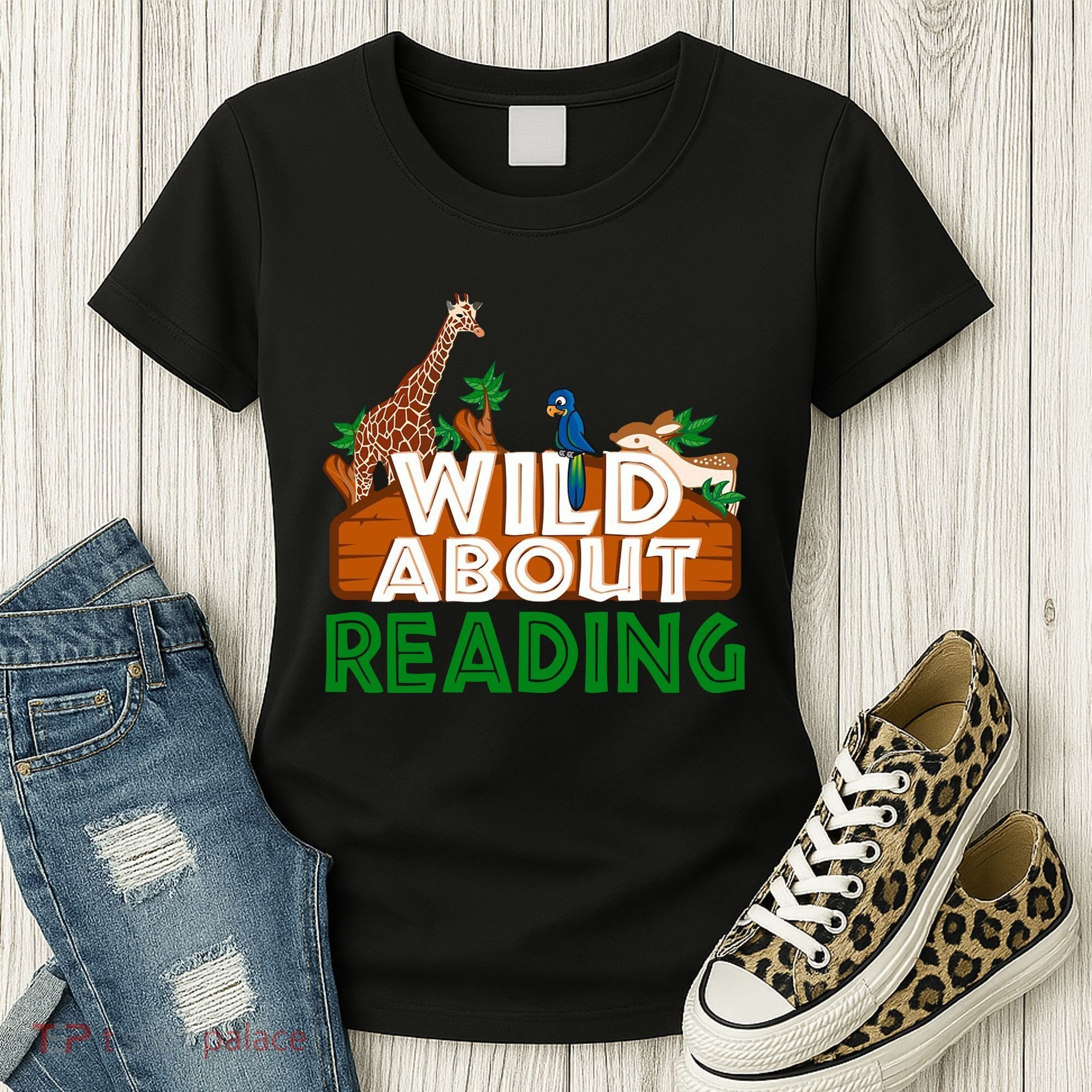 Wild About Reading Animals Women's T-Shirt