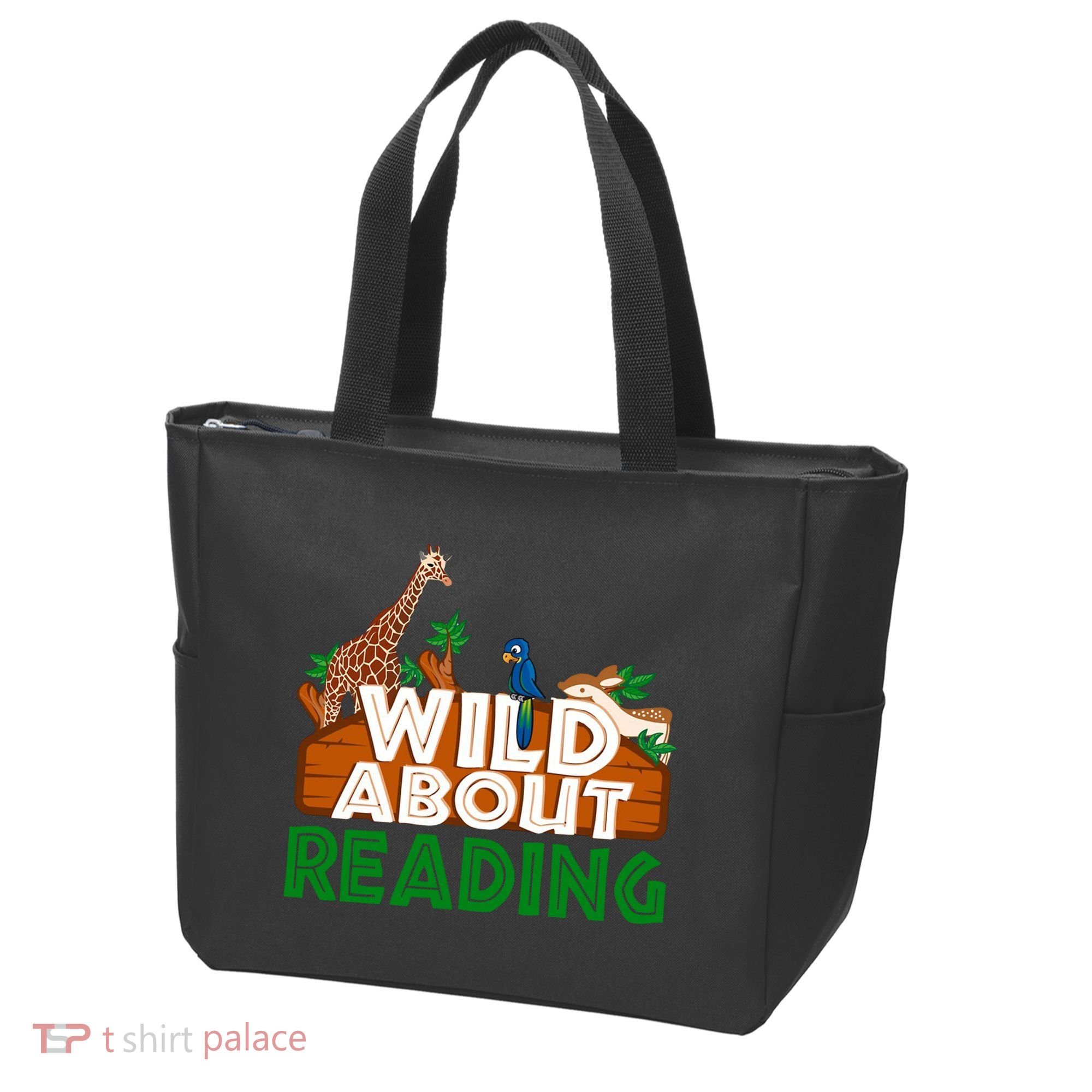 Wild About Reading Animals Tote Bag