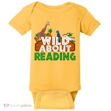 Wild About Reading Animals Baby Bodysuit