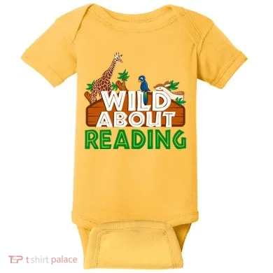 Wild About Reading Animals Baby Bodysuit