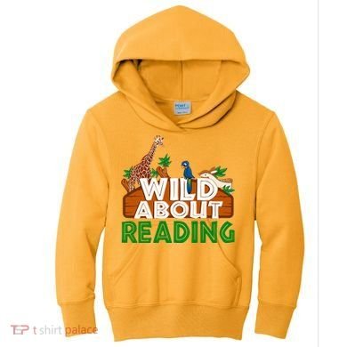Wild About Reading Animals Kids Hoodie