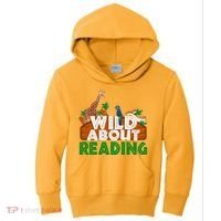 Wild About Reading Animals Kids Hoodie thumb 0