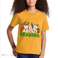 Wild About Reading Animals Kids T-Shirt thumb 2