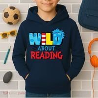 Wild About Reading Dr Teacher Kids Hoodie thumb 2
