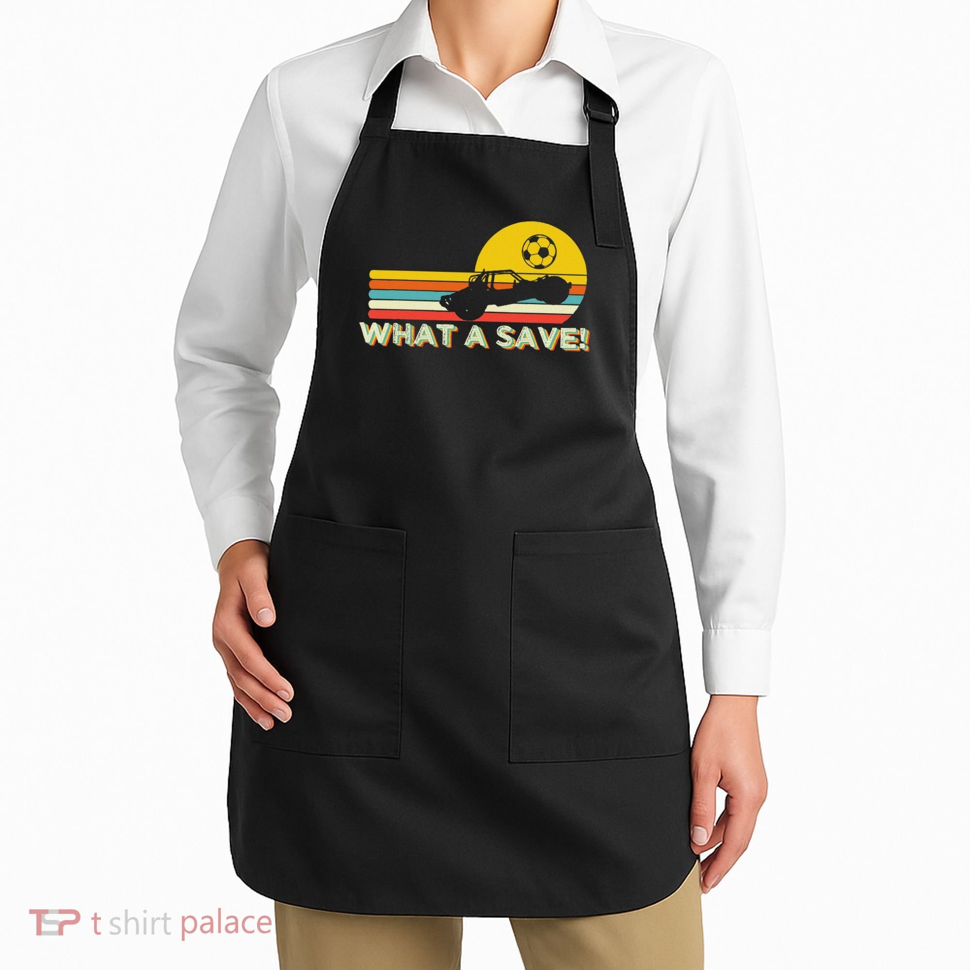 What A Retro Rocket Football Car League Apron
