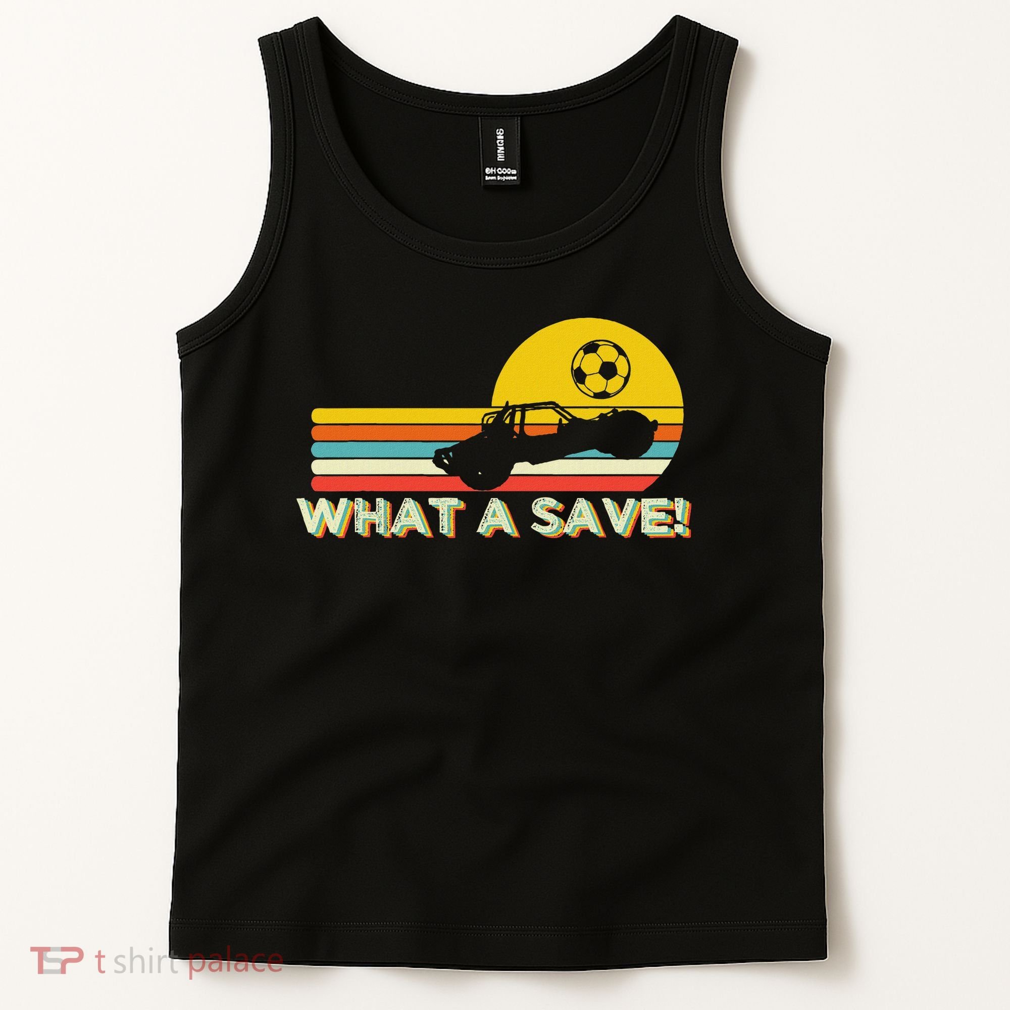 What A Retro Rocket Football Car League Tank Top