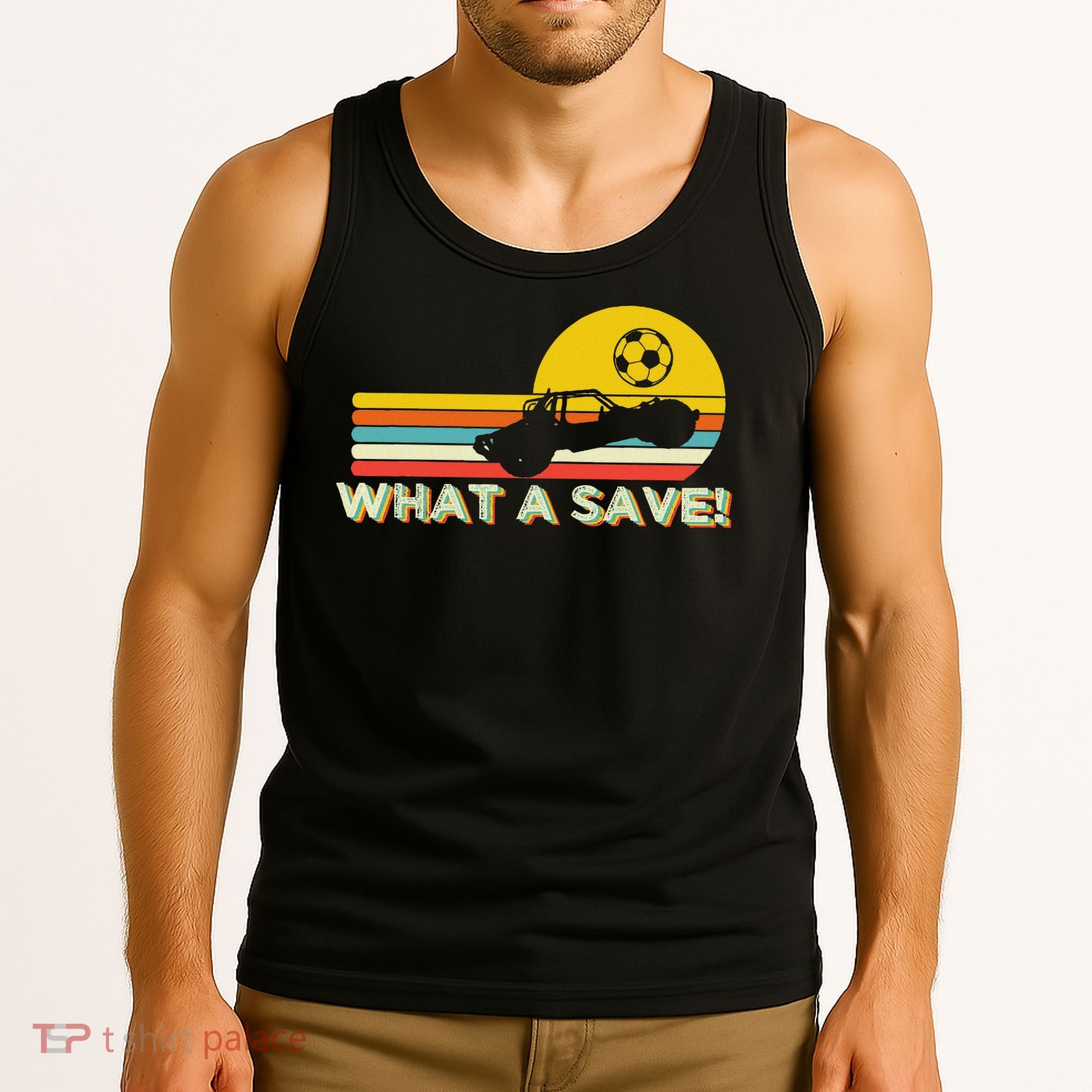 What A Retro Rocket Football Car League Tank Top