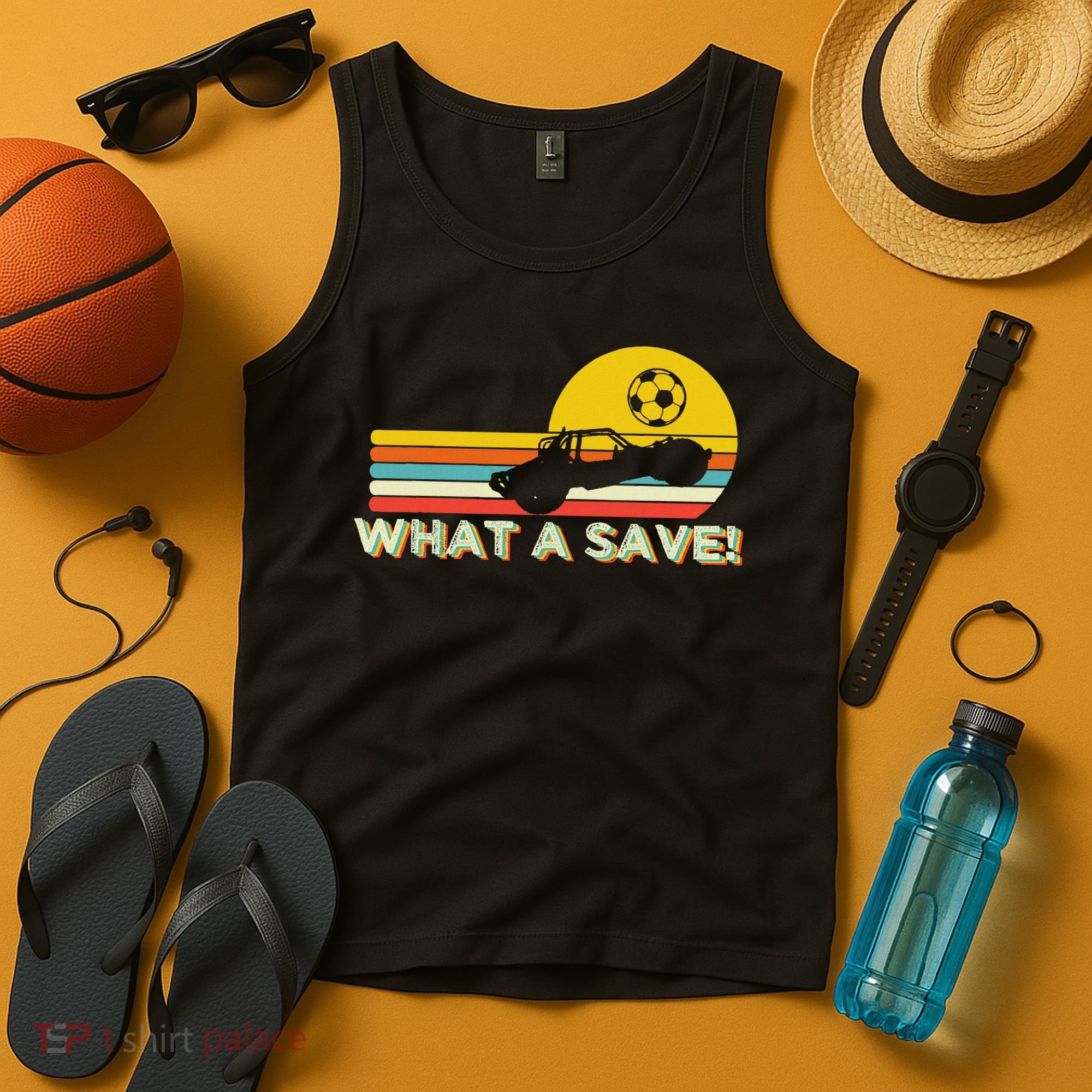 What A Retro Rocket Football Car League Tank Top
