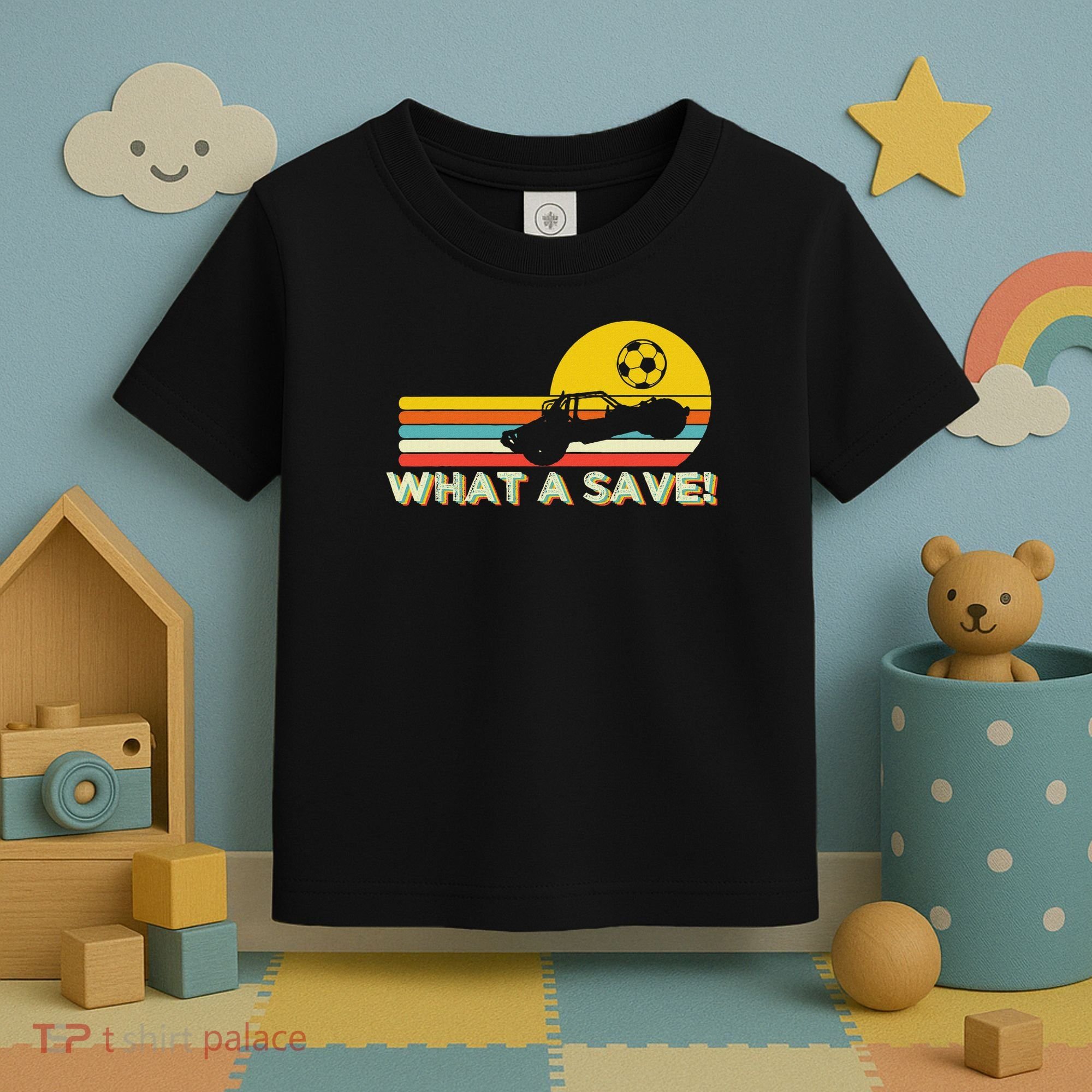 What A Retro Rocket Football Car League Toddler T-Shirt