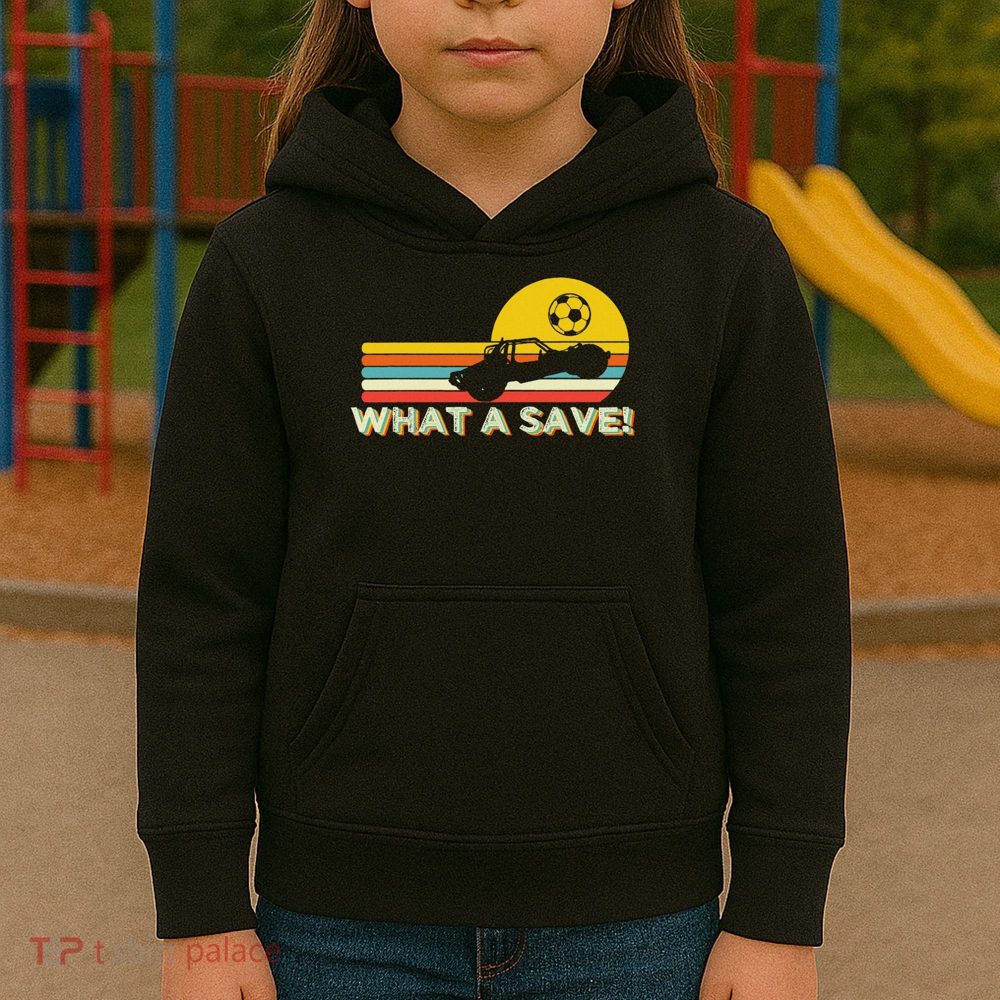 What A Retro Rocket Football Car League Kids Hoodie