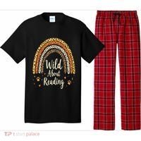 Wild About Reading Teacher Back To School Rainbow Gift Pajama Set thumb 0