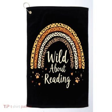 Wild About Reading Teacher Back To School Rainbow Gift Golf Towel