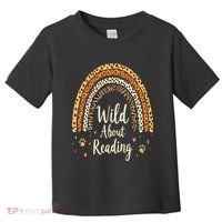 Wild About Reading Teacher Back To School Rainbow Gift Toddler T-Shirt thumb 0
